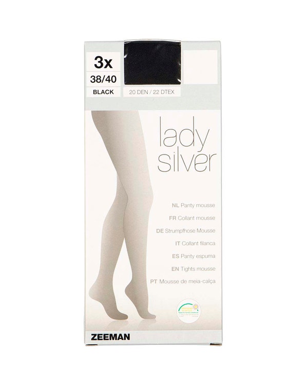 Lady Silver Panty 20 den Comfort Fit  3-Pack